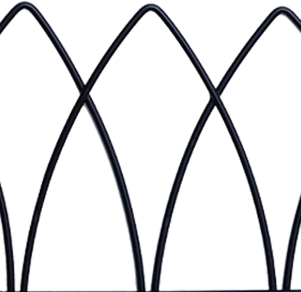 Panacea 89523 Gothic Arch Border Fence, Black, 15" H, Pack of 12