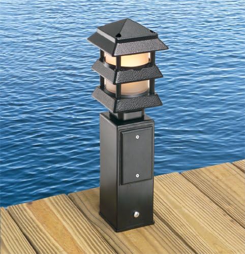 Arlington Industries GPD9B Gard-N-Post Outdoor Deck-Mount Light Post for Outl...