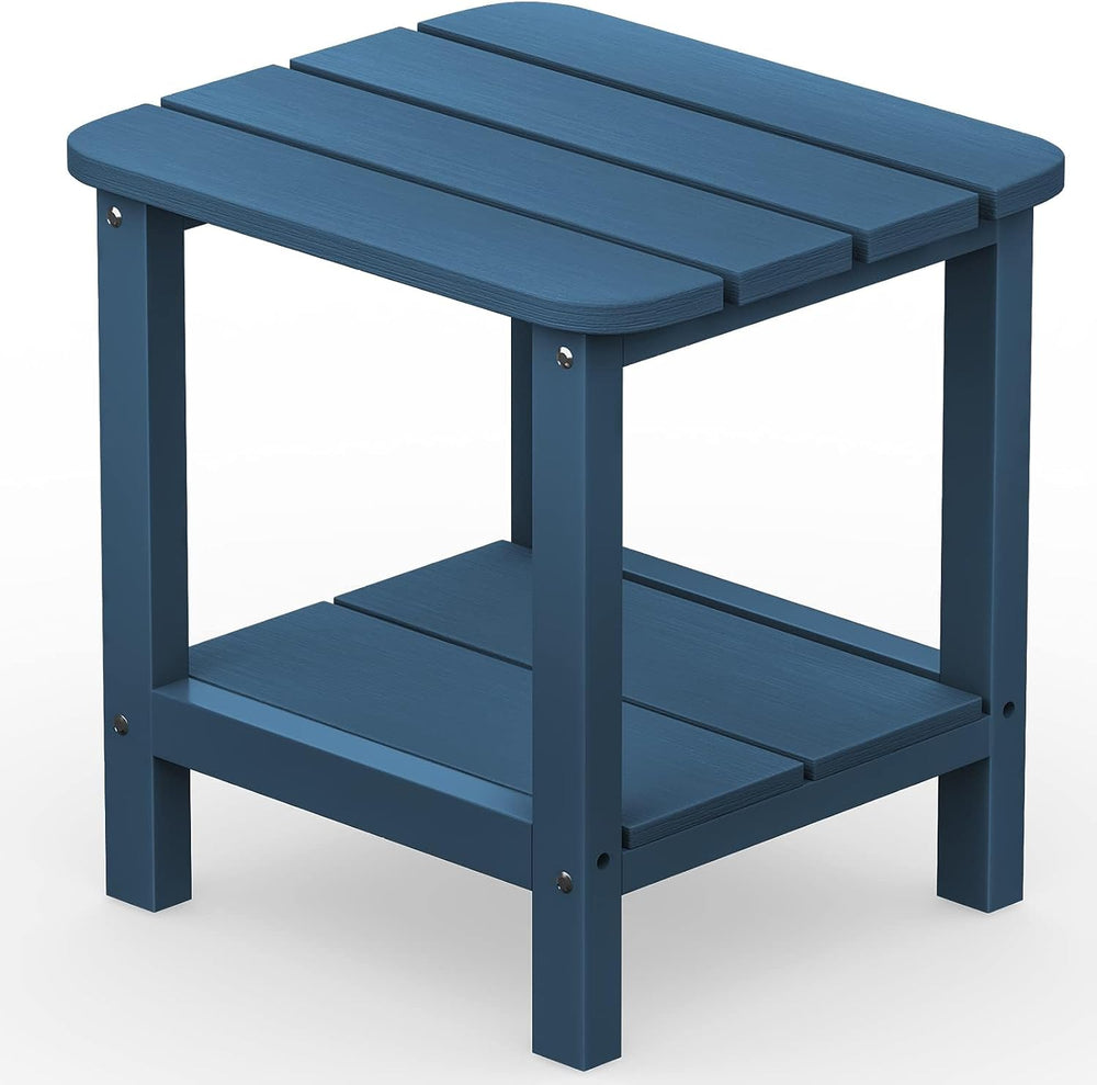 SERWALL Adirondack Table Outdoor Side Table- Blue