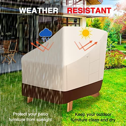Tuyeho 900D Adirondack Patio Chair Cover 40x37x30 Outdoor Waterproof