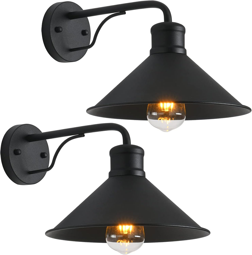 2 Pack Outdoor Wall Lights Wall Mount for House, Porch Light Fixtures, Matte ...