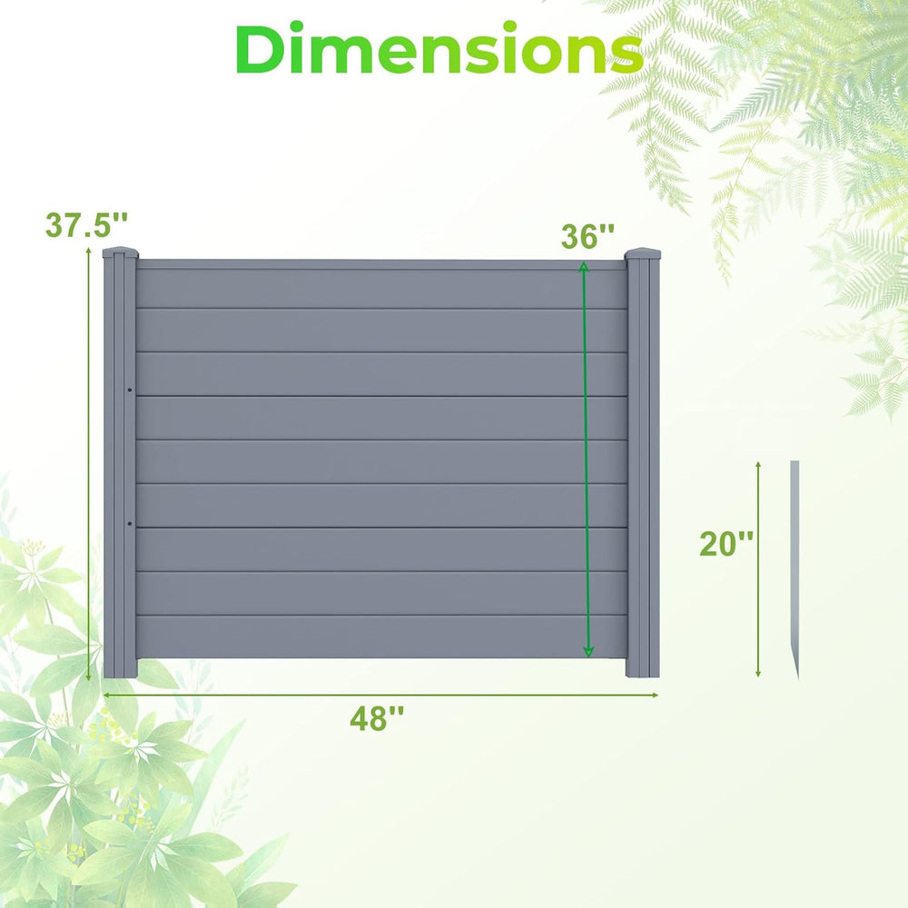 GIANTEX No-Dig Air Conditioner Fence, 4 Panels, 48''W x 36''H...