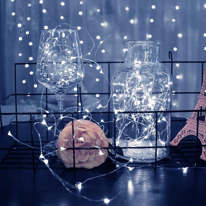 ZGWJ 50 Pack Fairy Lights Battery Operated, 7ft 20 Mini LED Fairy String Ligh...
