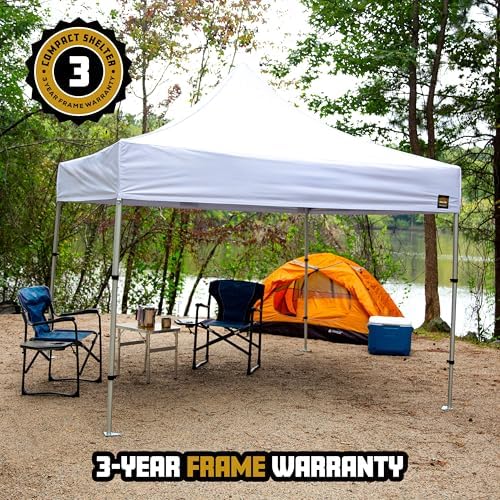 10x10 Heavy Duty Pop Up Canopy - Easy Setup, Commercial Grade Aluminum Frame,...