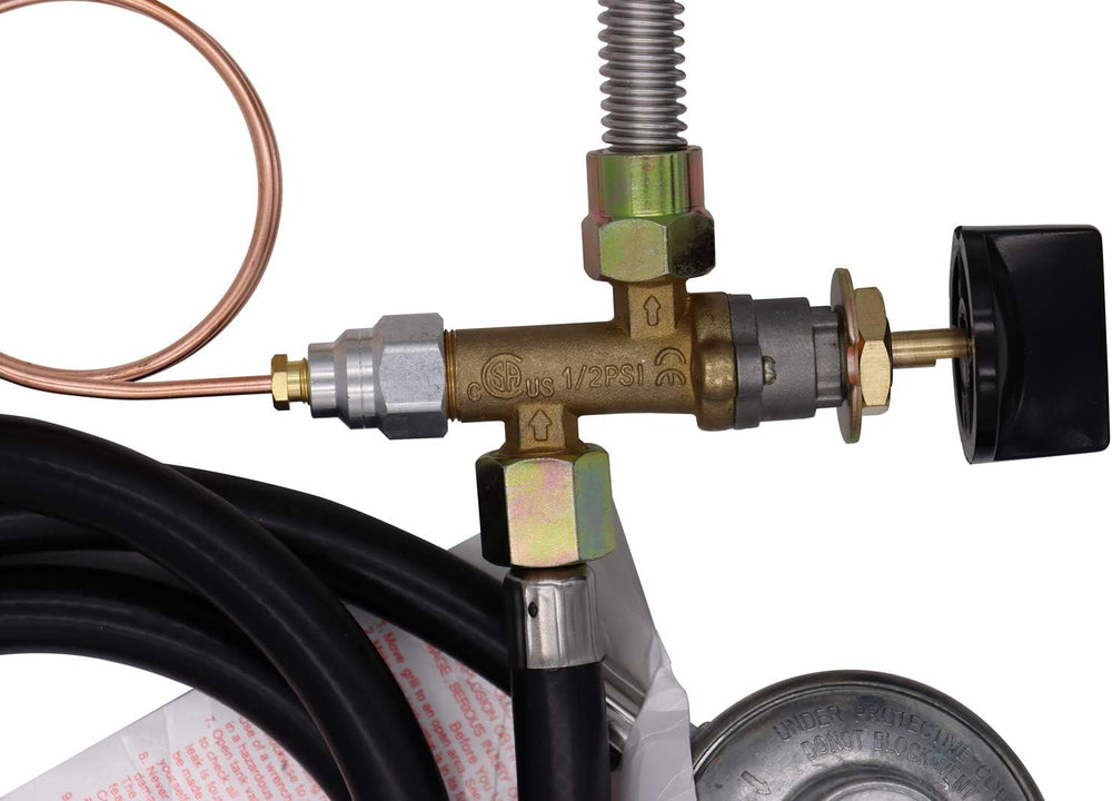 METER STAR Propane Fire Pit/Fireplace Parts Gas Control Valve System Regulato...