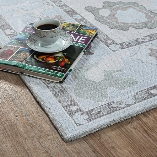 Fame Living Cream Beige Oushak Rug, Modern, Vintage, Turkish, Eclectic, Flora...