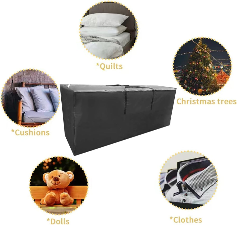 Outdoor Waterproof Patio Cushion Storage Bag 2 Pack, 68" Anti-UV Weather...