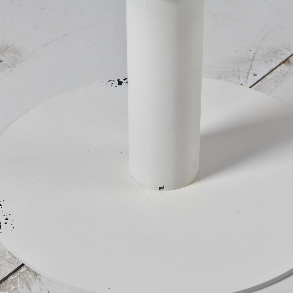 Industrial Pub Table 23.6" Iron Round Desktop 37.4" Height Cast Iro...