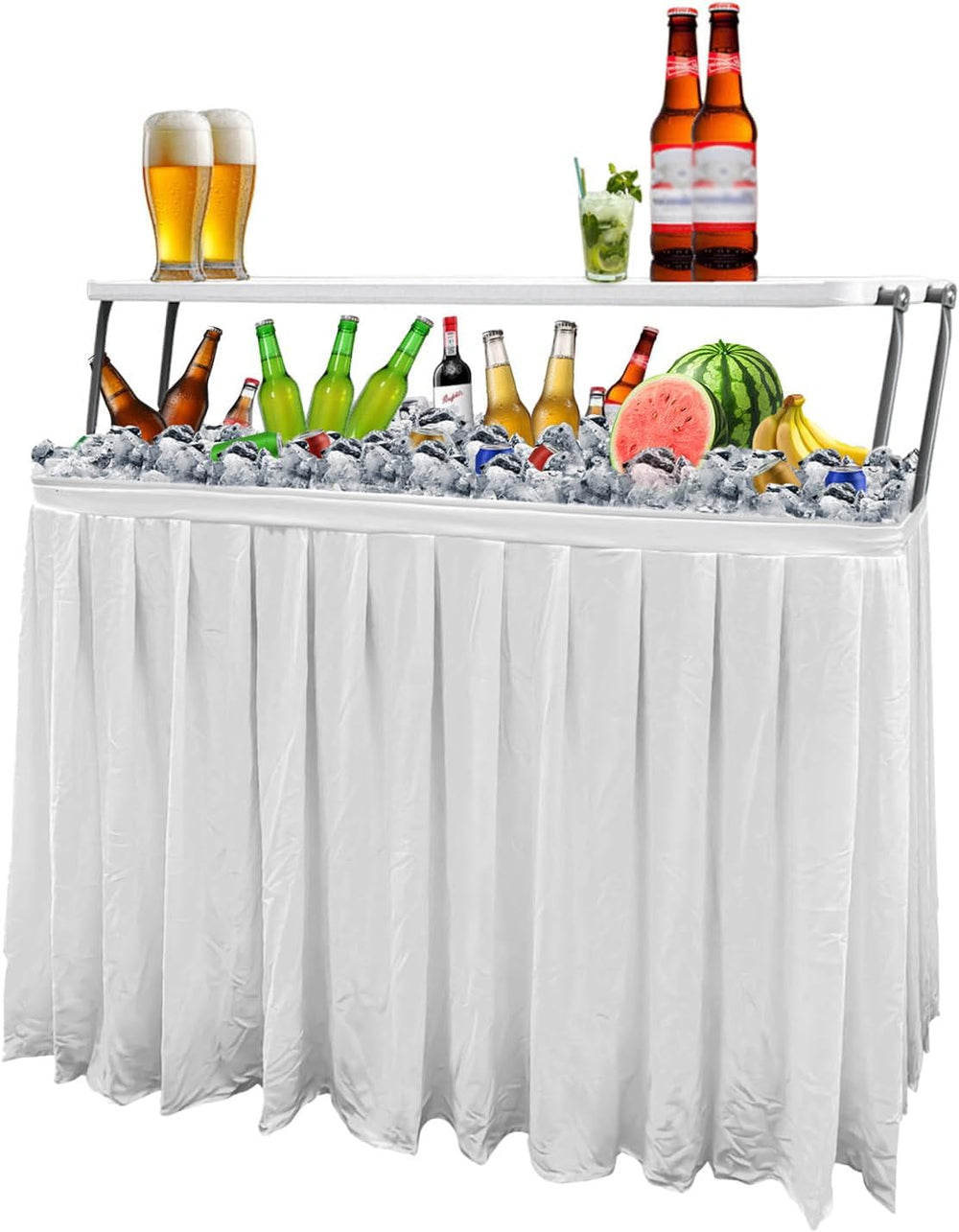 GUAGUA Ice Cooler Table - Portable Bar Table for Events Outdoor Cooler Stand ...
