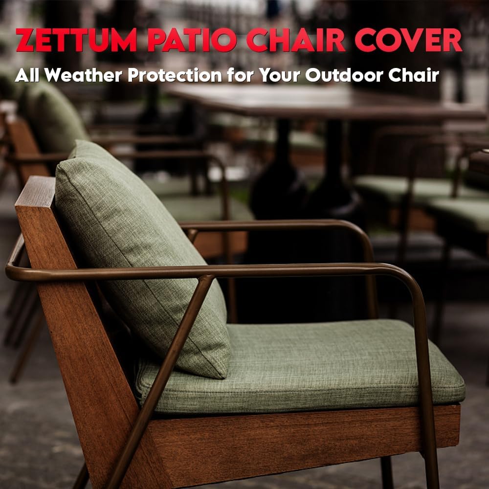 Zettum Patio Chair Covers 2 Pack - 600D Outdoor Chair Cover Waterproof & ...
