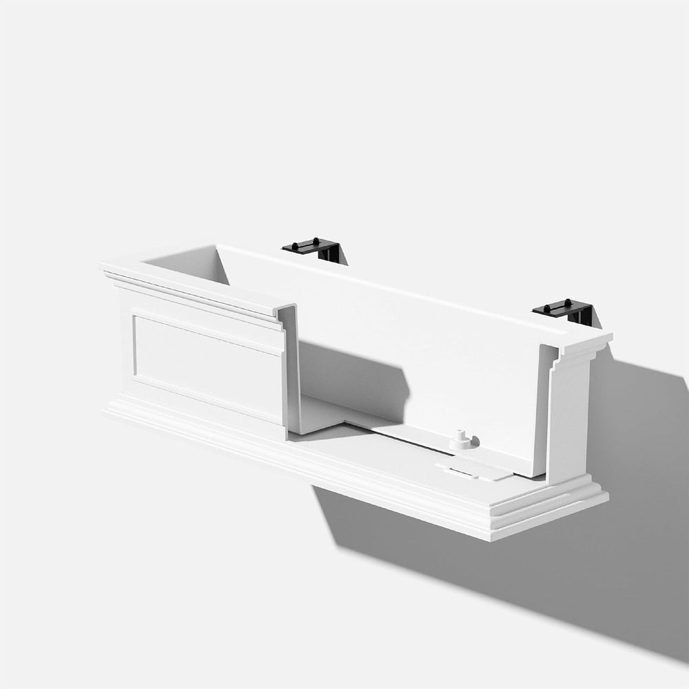 Veradek Brixton Series Plastic Railing Planter - Rectangular Planter for Outd...