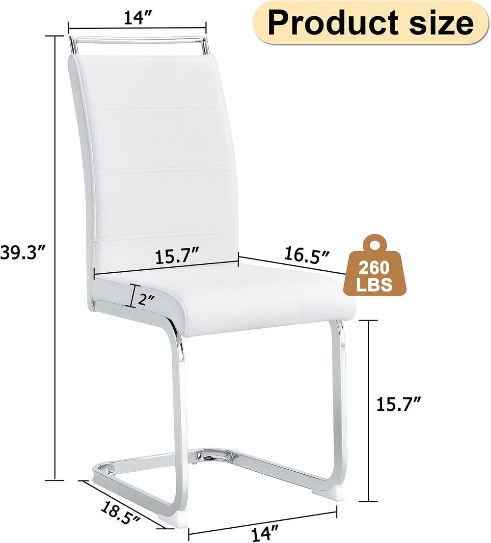 Baysitone Modern Dining Chairs Set of 8, PU Faux Leather High Back Upholstere...