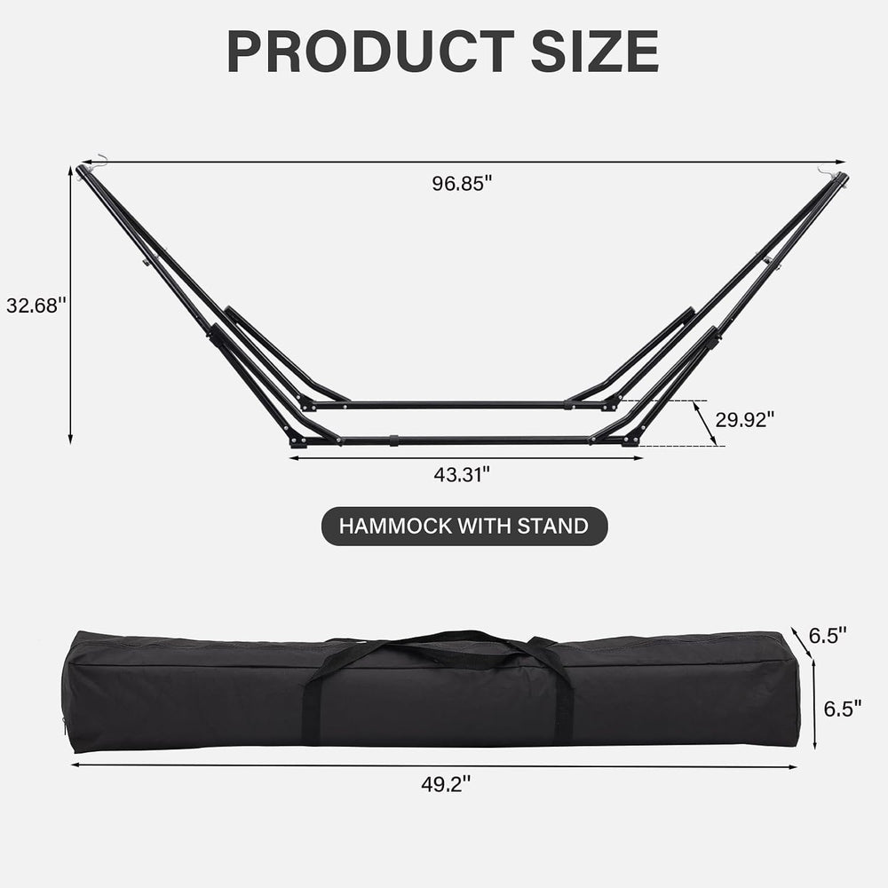 GDY Hammock Chair with Stand, 550 lb Capacity, Easy Set Up, with Carrying Bag...