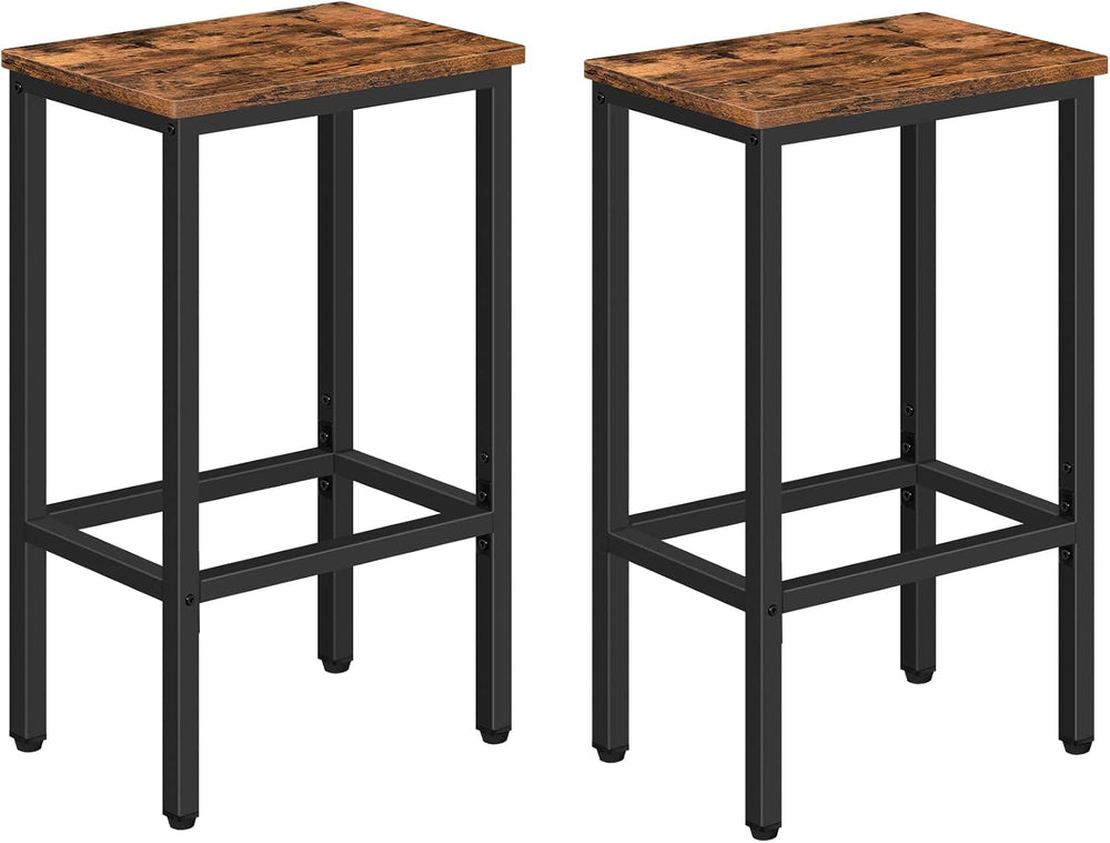 MAHANCRIS Bar Stools, Set of 2 Bar Chairs, Kitchen Breakfast Bar Stools with ...