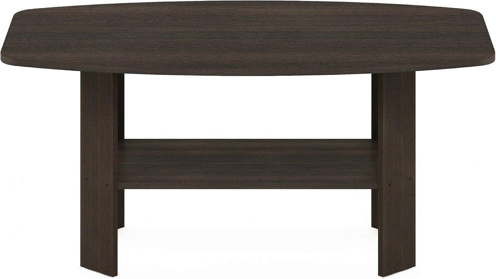 Furinno Simple Design Coffee Table, Dark Brown