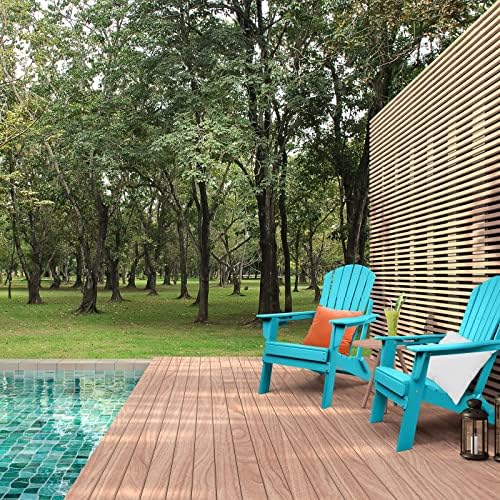 FUNBERRY Oversized Folding Adirondack Chair Set of 2, Fire Pit Chair 400LBS