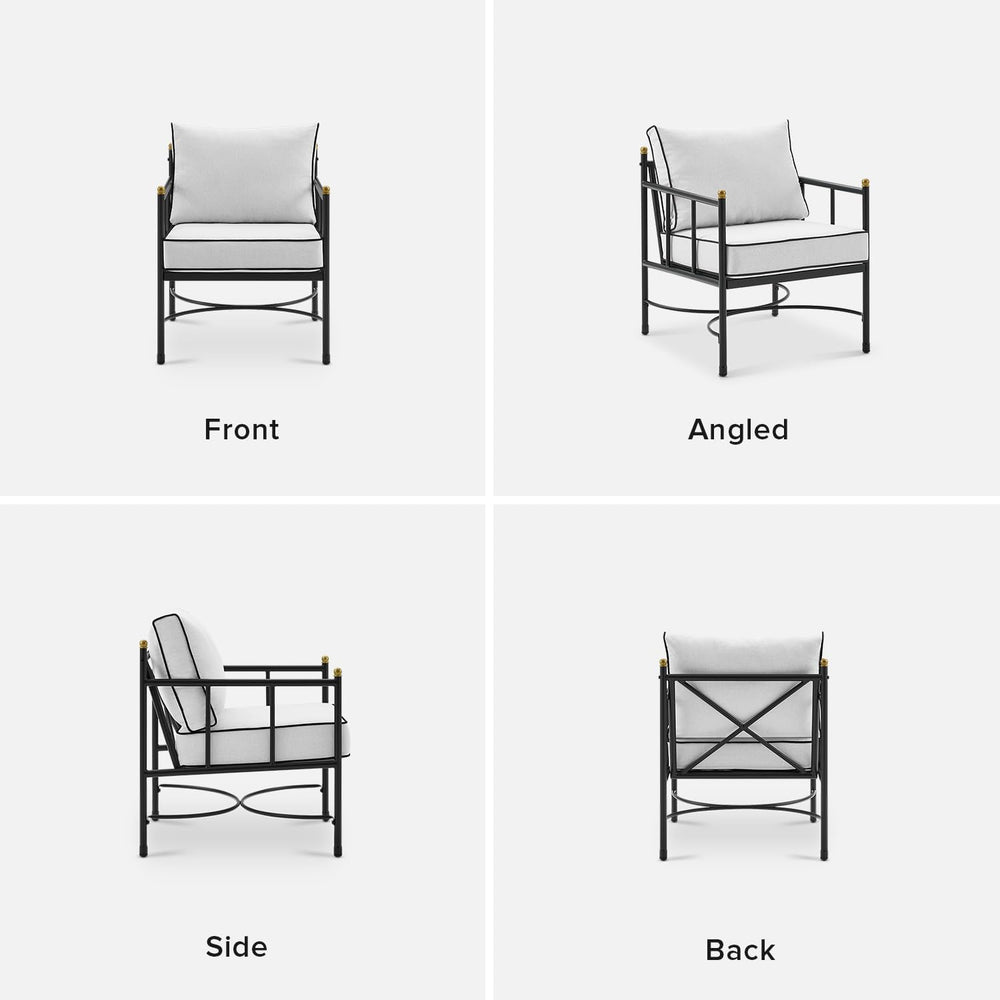 mopio Odelia Patio Chairs Set of 2, Outdoor Chair with Removable Cushions and...