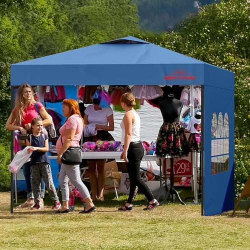 10x10 Pop Up Canopy Tent with 3 Sidewalls, Grey