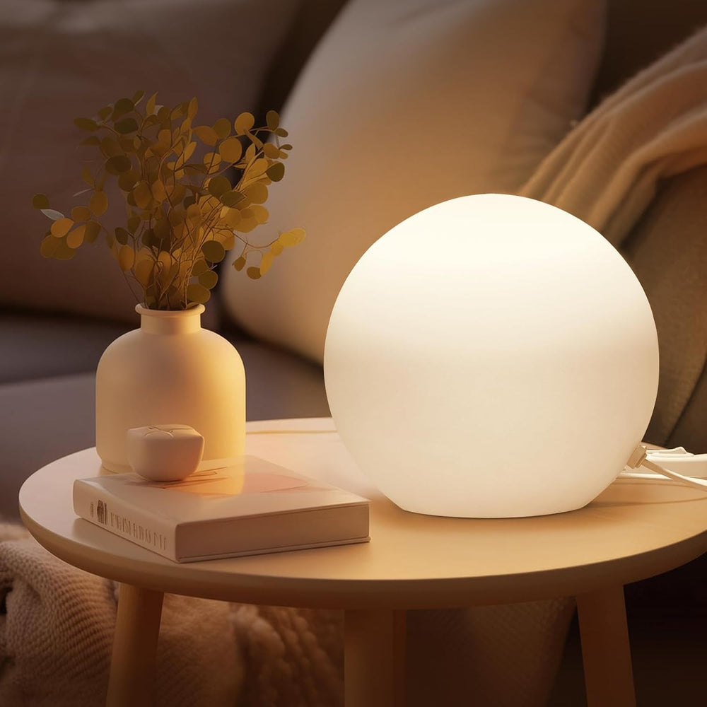 7.8 Inch Ball Table Lamp with Glass Shade