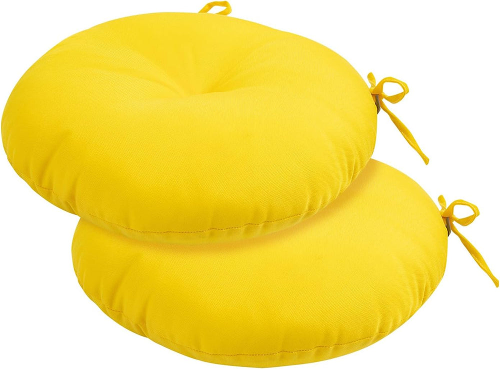 FUNHOME Bistro Chair Cushions 15 inch,Set of 2,Tufted Round Chair Cushions wi...