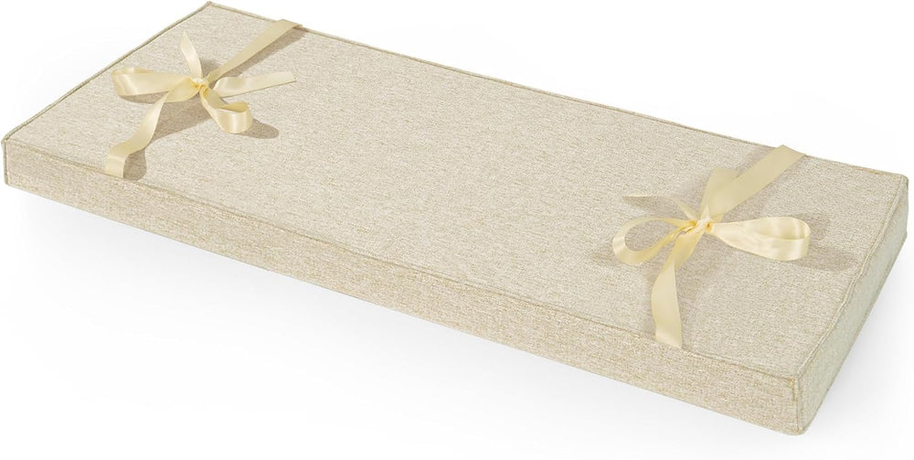 ROFIELTY Bench Cushion for Indoor Furniture Light Brown, 39x17x2 inch