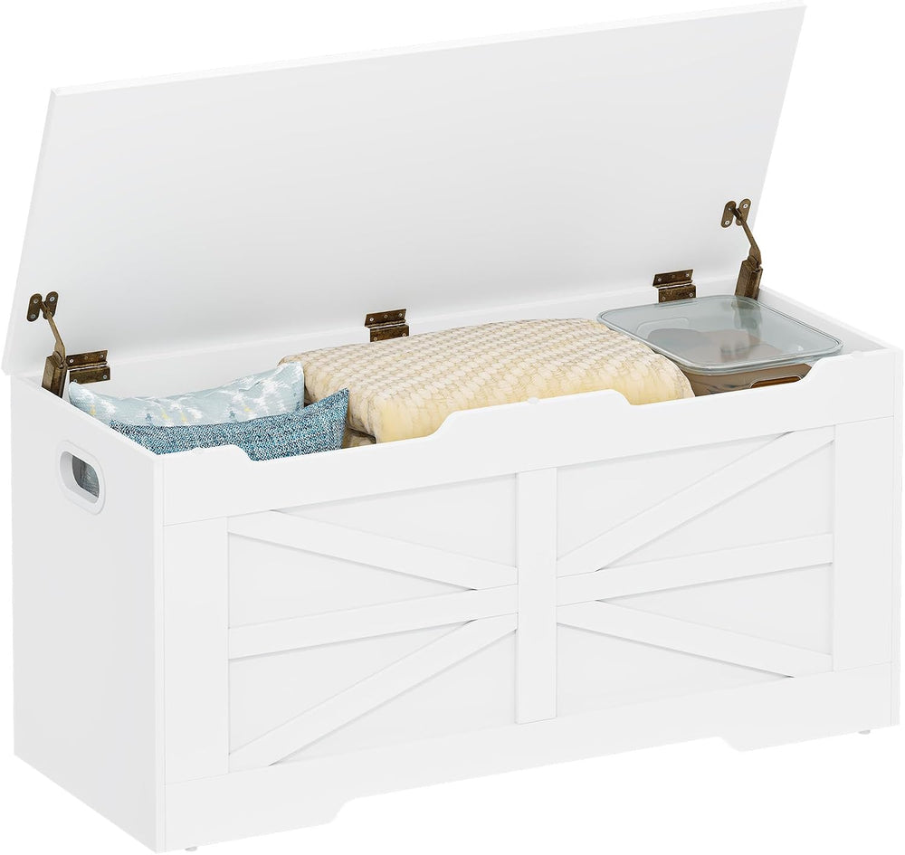 Hzuaneri 47.2" Wooden Storage Chest Extra Large | 59 Gal | White