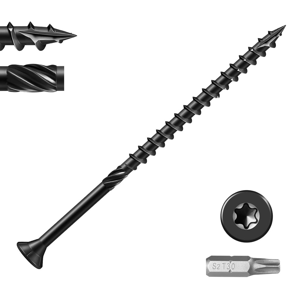 #14 Deck Screws 3 Inch Exterior Decking Wood Screws Heavy-Duty Outdoor Torx D...