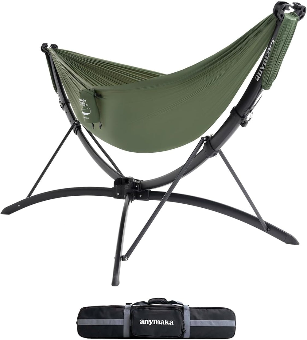 anymaka Set Up in 3 Seconds Adjustable Portable Aluminum Alloy Hammock Stand ...