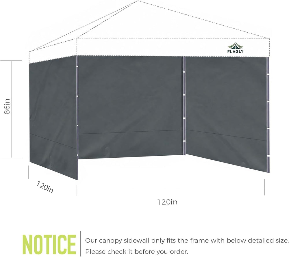 Instant Canopy Sidewalls for Pop Up Canopy Tent, 300D Waterproof Material for...