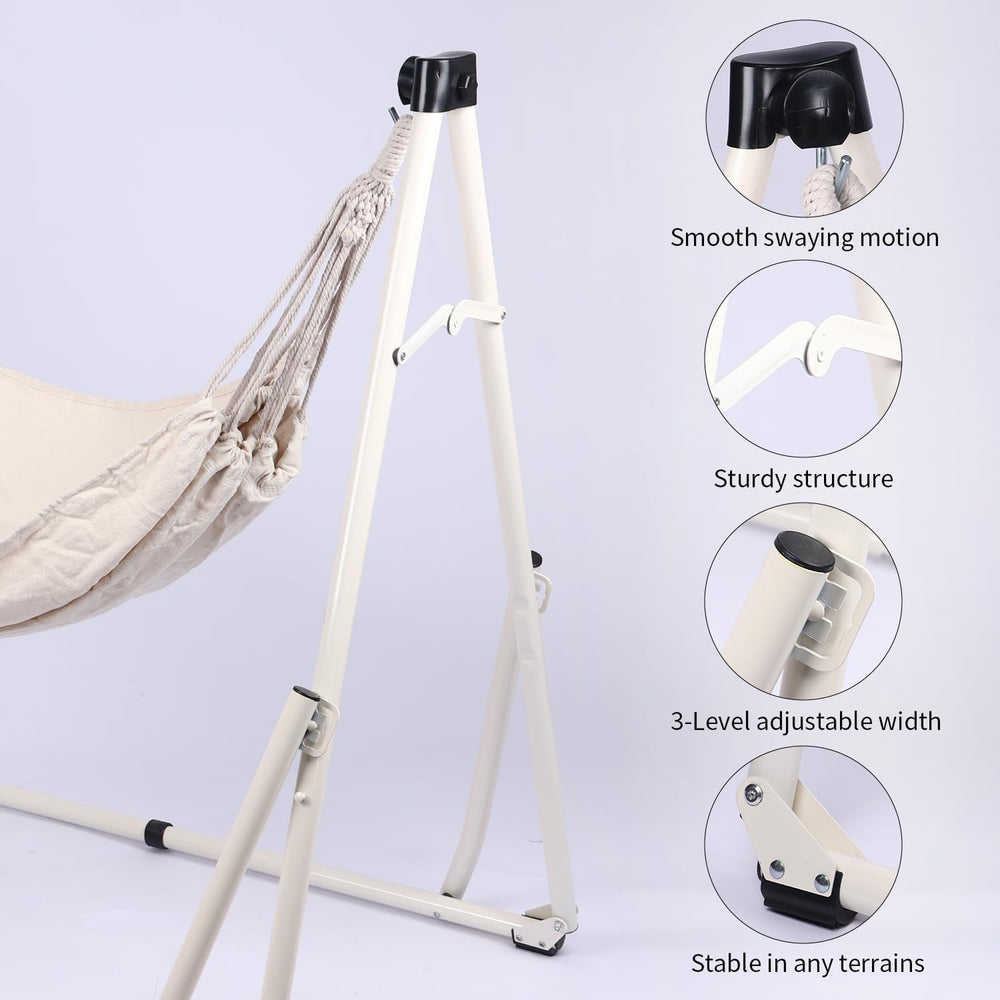 2 in 1 Hammock with Stand - Portable Hammock & Swing Chair, No Tools Asse...