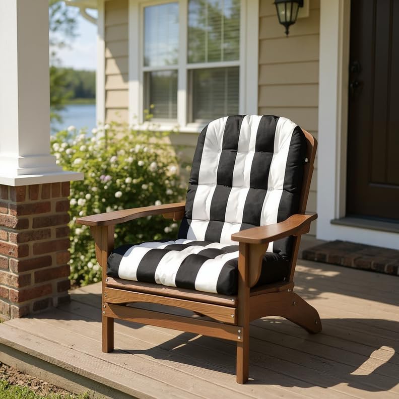 Tufted Adirondack Chair Cushion | 42.5"x 21"| All-Weather Spun Fabr...
