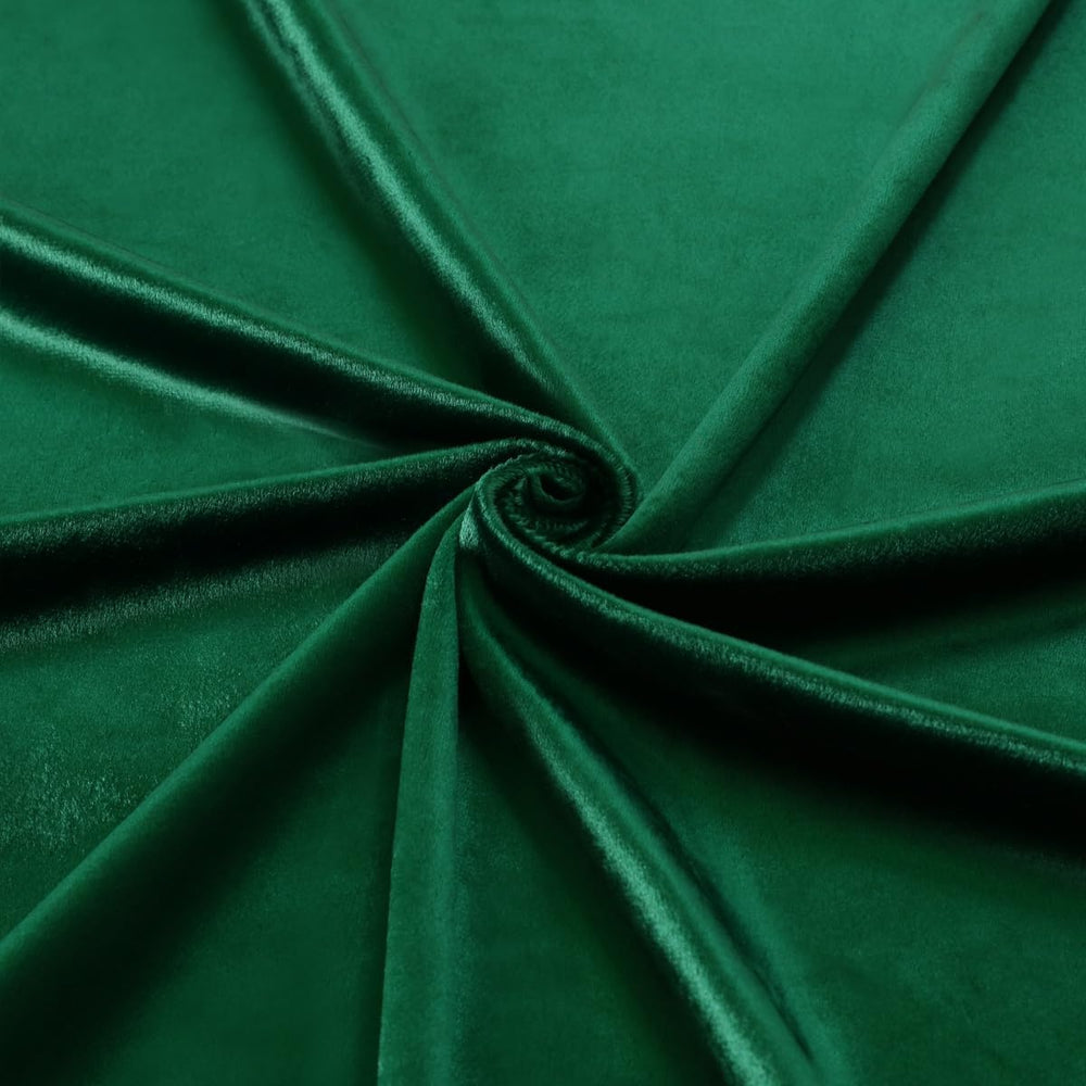 ELKCA Luxury Dark Green Velvet Curtain Valances for Living Room with Beads(98...