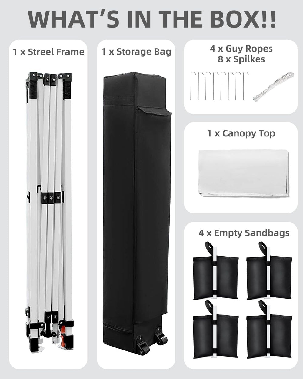 Garvee 10x10 Pop Up Canopy, Beach Ten with One Push Setup, Pure White