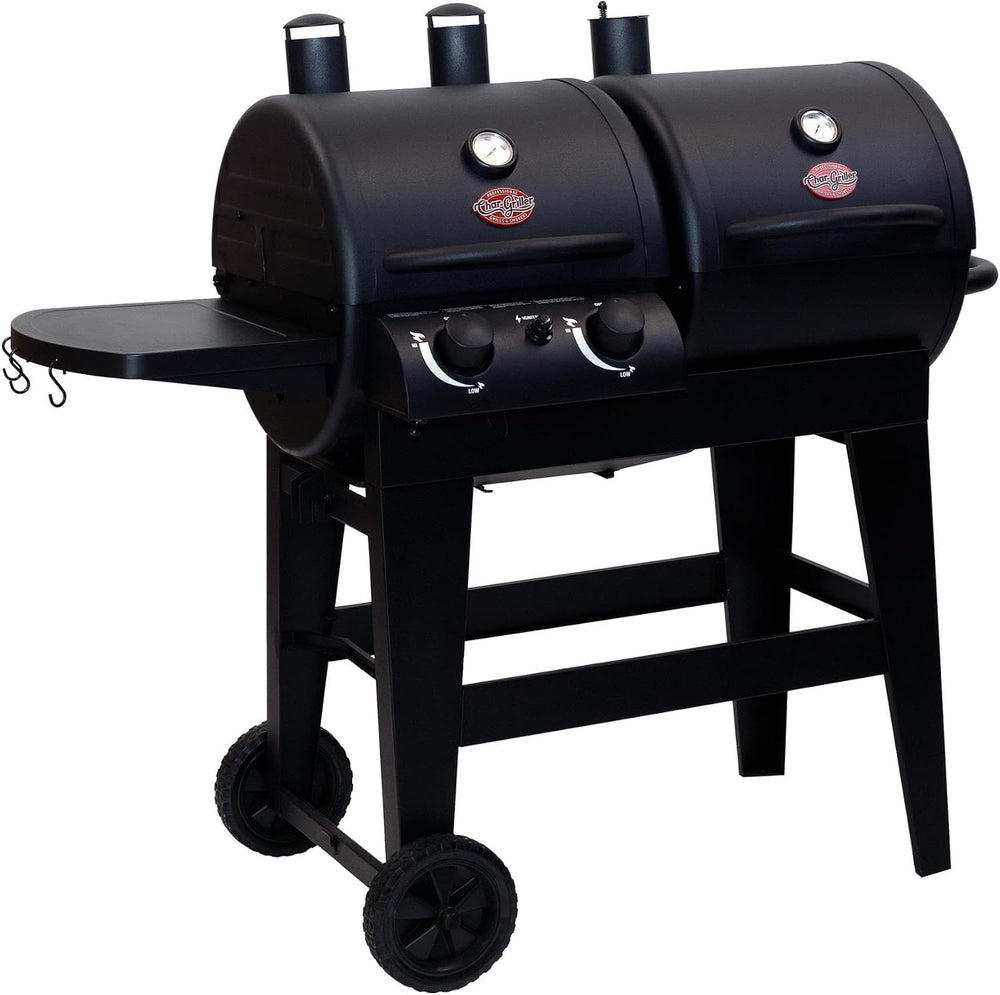 Char-Griller® Dual-Function 2-Burner 24,000 BTU Propane Gas and Charcoal Comb...