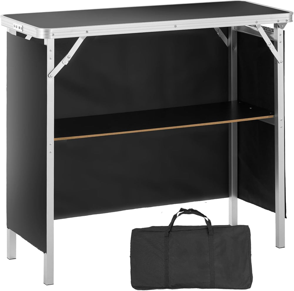 VEVOR Folding Portable Bar Table, Tradeshow Podium Table for Indoor, Outdoor,...