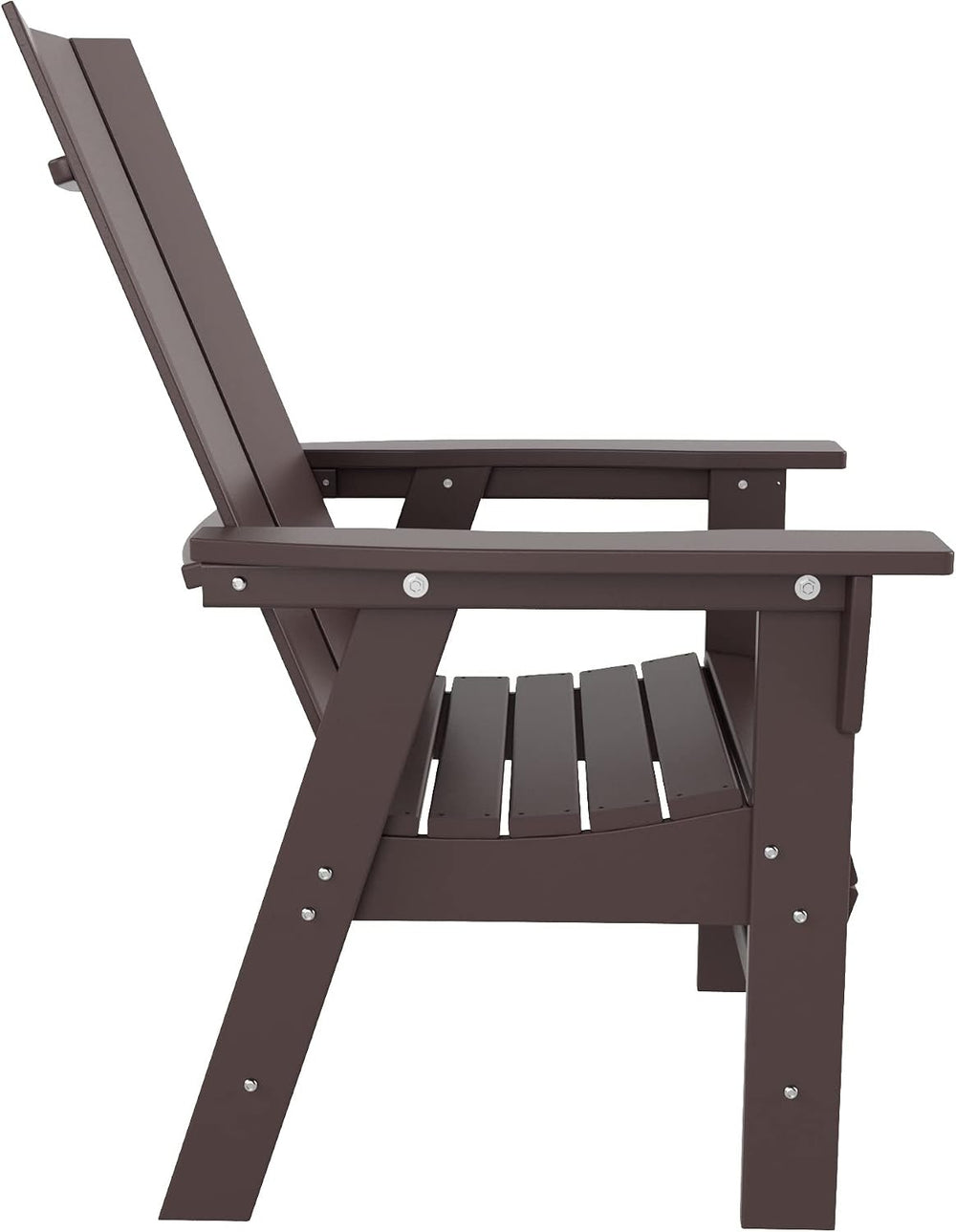 WestinTrends Ashore Outdoor Patio HDPE Plastic Modern Adirondack Dining Chair...