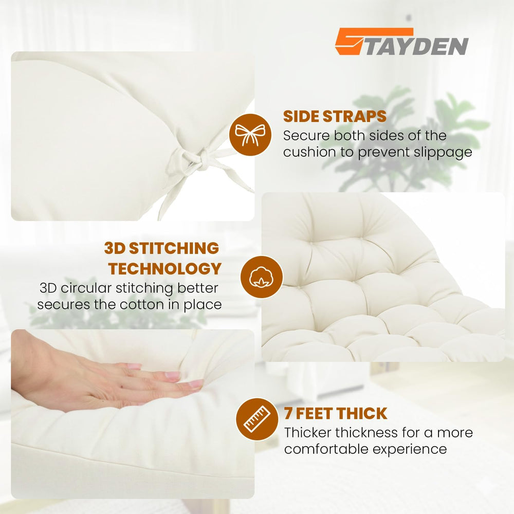 Egg Chair Cushion Replacement Outdoor Hanging Chair Cushion for Patio Furitur...