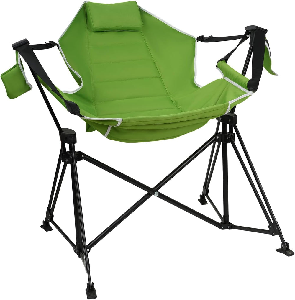 Hammock Camping Chair Folding 350lbs Foldable Portable Rocking Chairs for Adu...