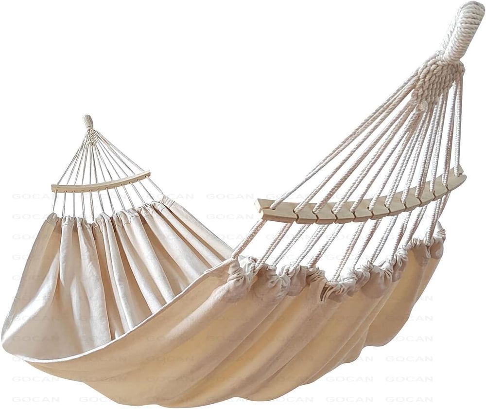 GOCAN Hammock with Beams Large Outdoor Hammocks bedsize 220 x 150cm XXL