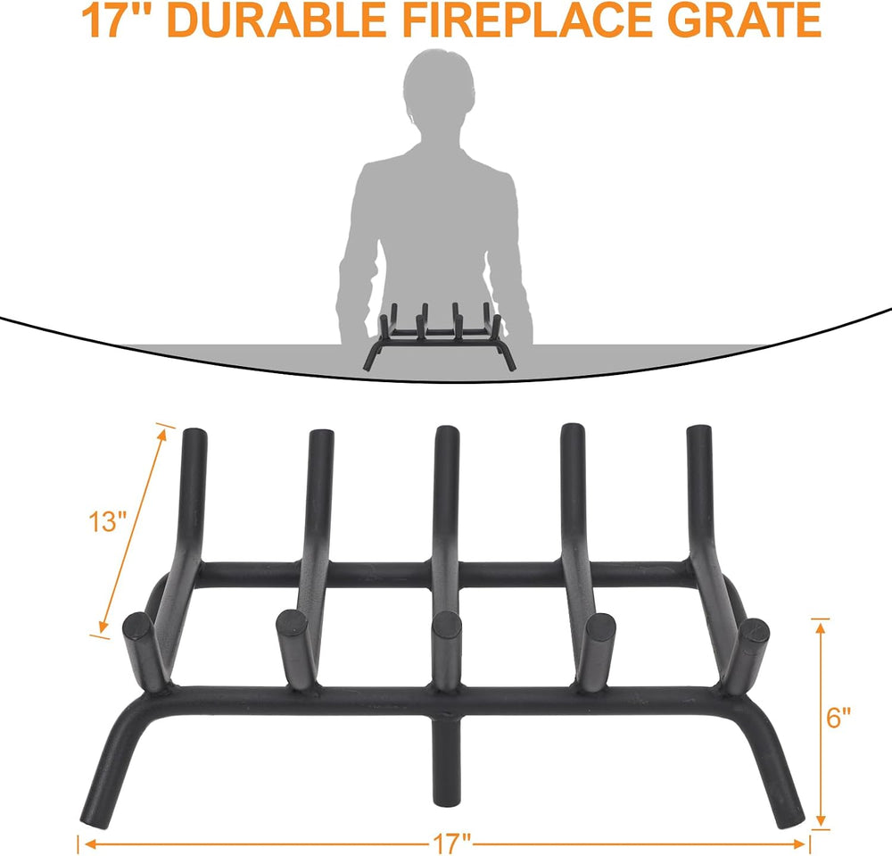 G GOOD GAIN Fireplace Log Grate 17 inch Heavy Duty for Stove Indoor Hearth