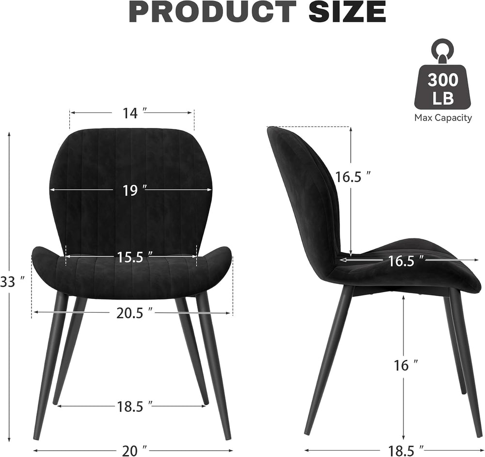 Dining Chairs Set of 6 Modern Velvet Dining Room Chairs Upholstered Dining Ch...