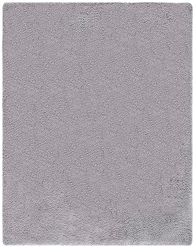 SAFAVIEH Luxe Shag Collection Area Rug - 9' x 12', Grey, Handmade Gla...