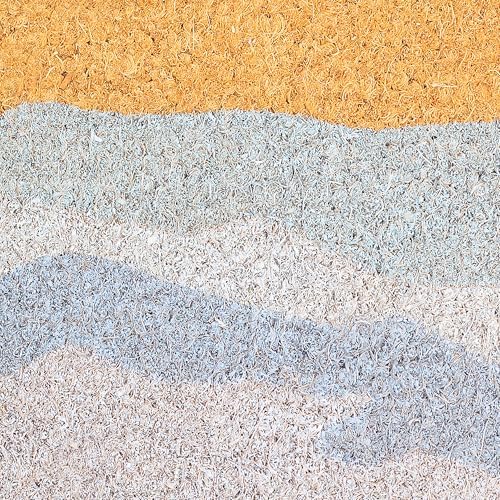 Fab Habitat Geometric Abstract Nature Extra Thick Doormat - Handwoven, Durabl...