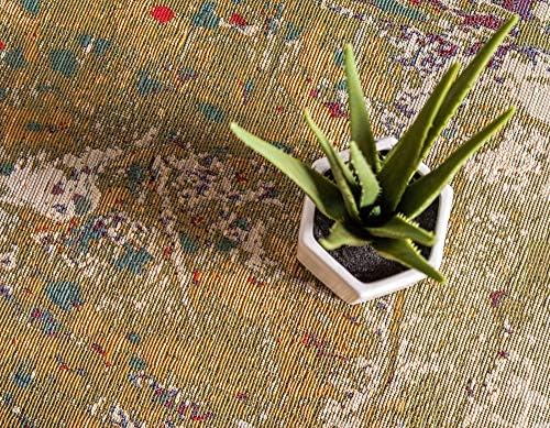 Unique Loom Outdoor Modern Collection Area Rug - Crumpled (6' 1" Squ...