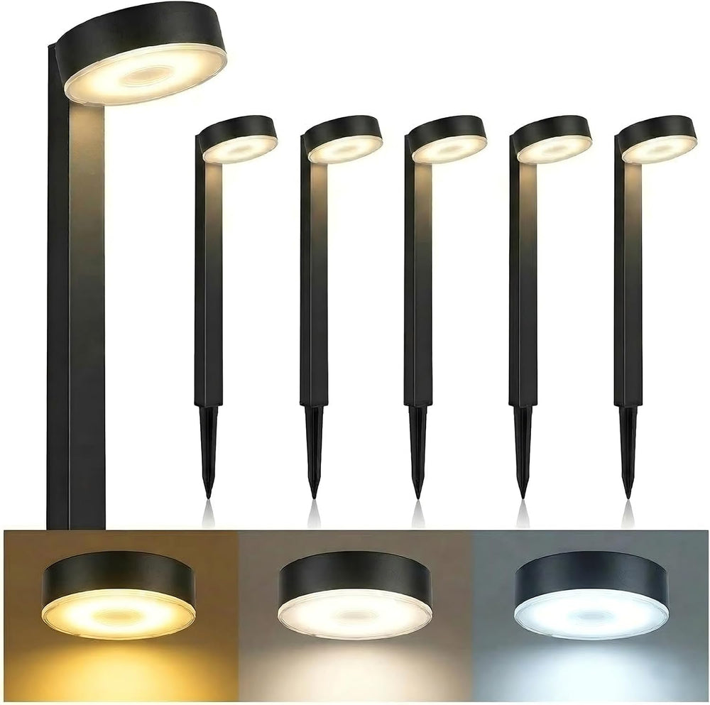 Upgraded 12 Pack Solar Pathway Lights Outdoor, 3 Color Temperatures