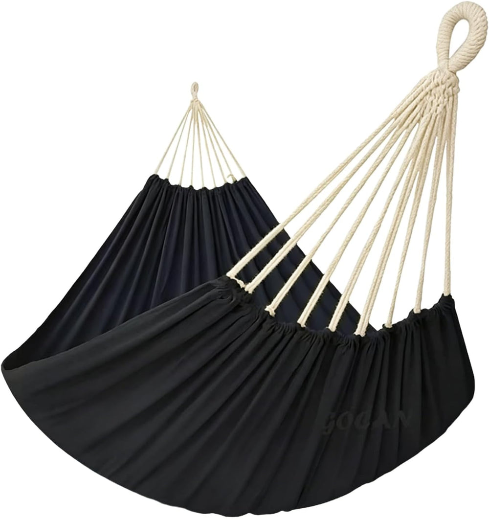 GOCAN Hammock 2 Person Outdoor bedsize 220 x 150cm（Black）