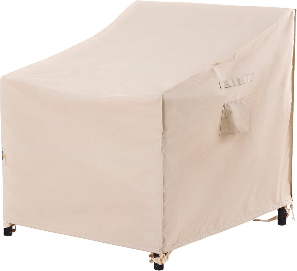 F&J Outdoors Patio Chair Covers, Beige, 33" W x 34" D x 32&quot...