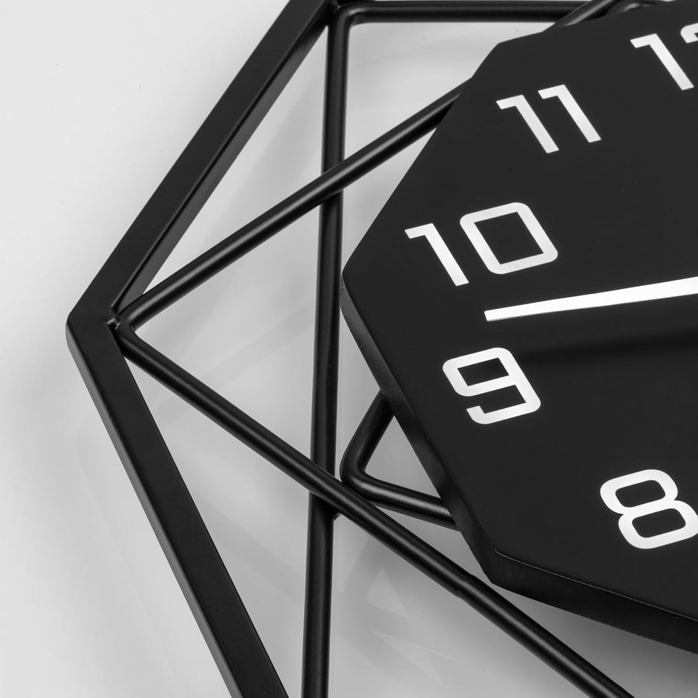 Modern Wall Clocks for Living Room Decor 12in Black Analog Clock