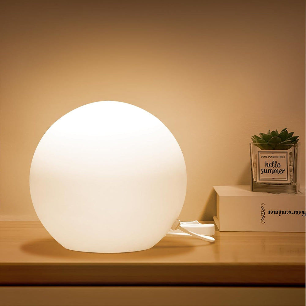 7.8 Inch Ball Table Lamp with Glass Shade
