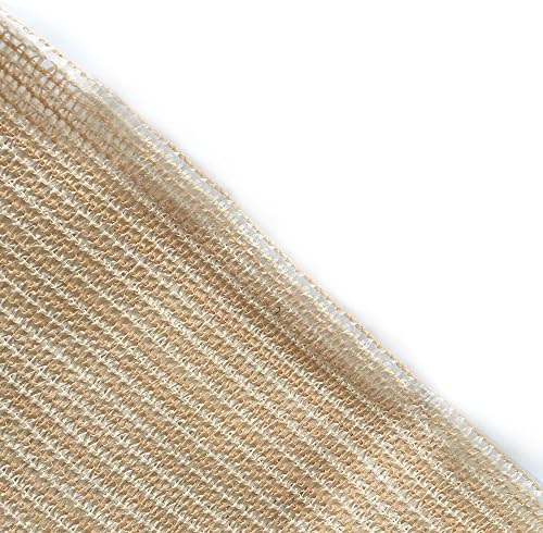 Shatex 90% Sun Shade Fabric, 8x16ft Sun-Block Net Mesh Shade with Clips for P...